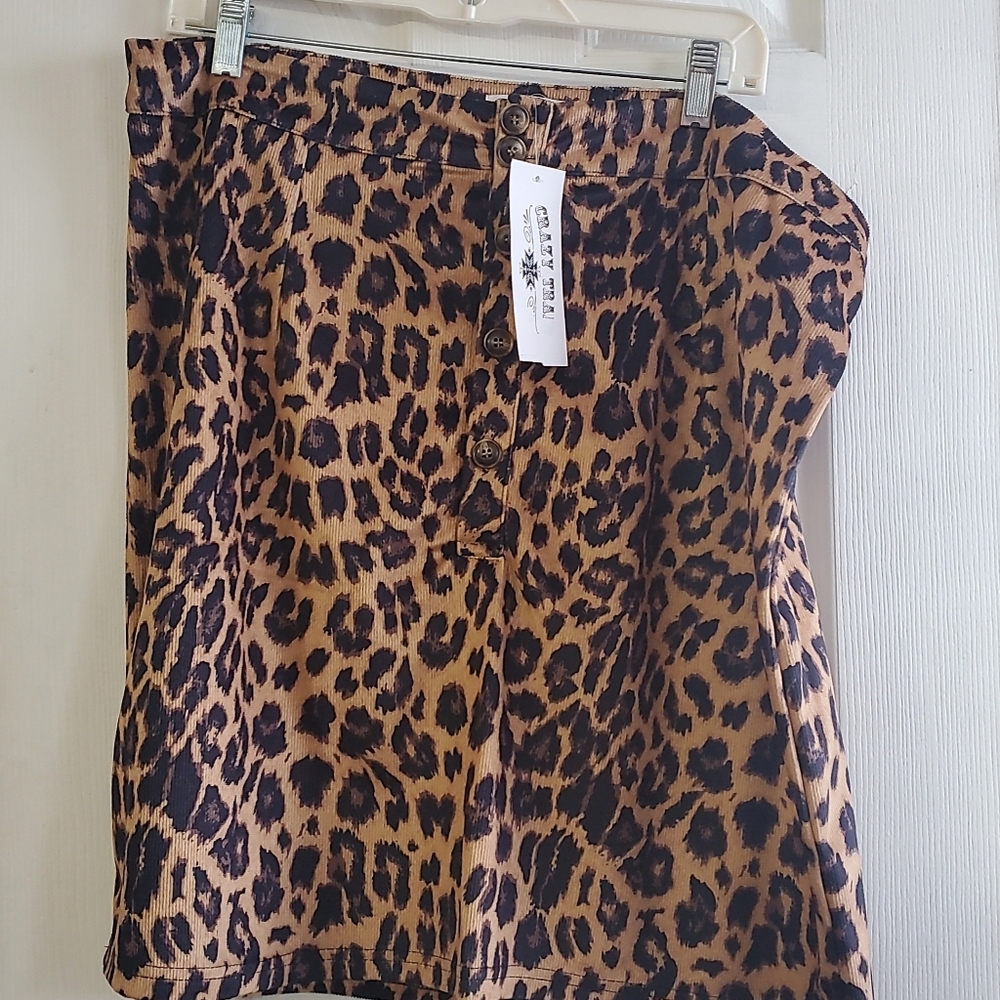 Crazy train leopard skirt